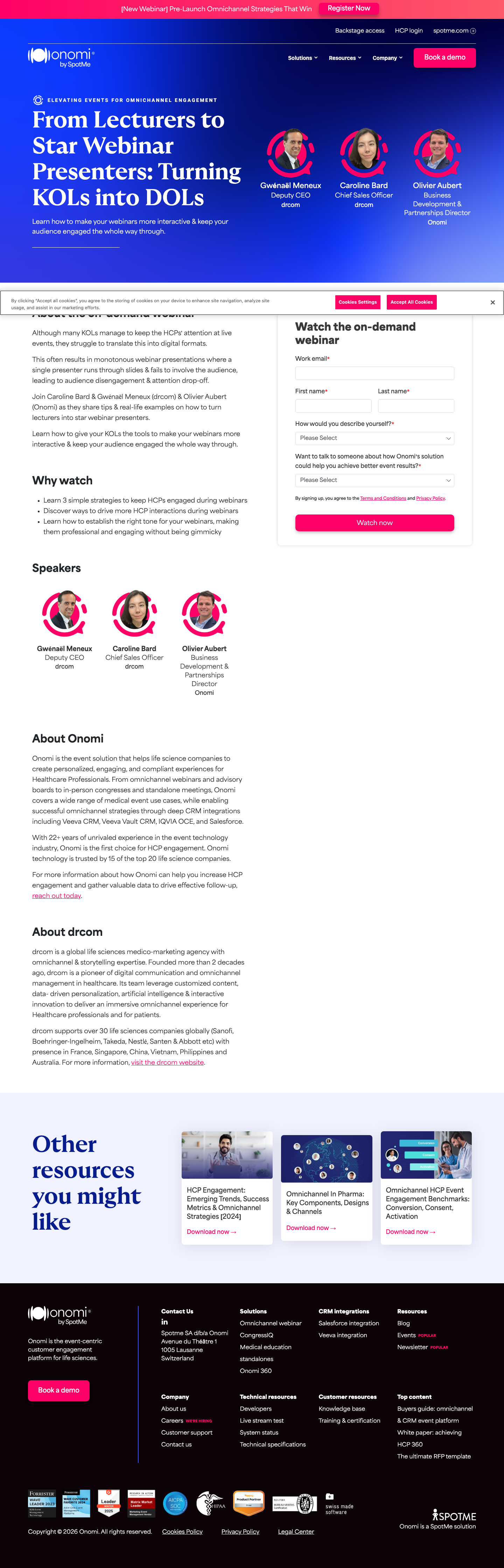From Lecturers to Star Webinar Presenters: Turning KOLs into DOLs - event thumbnail