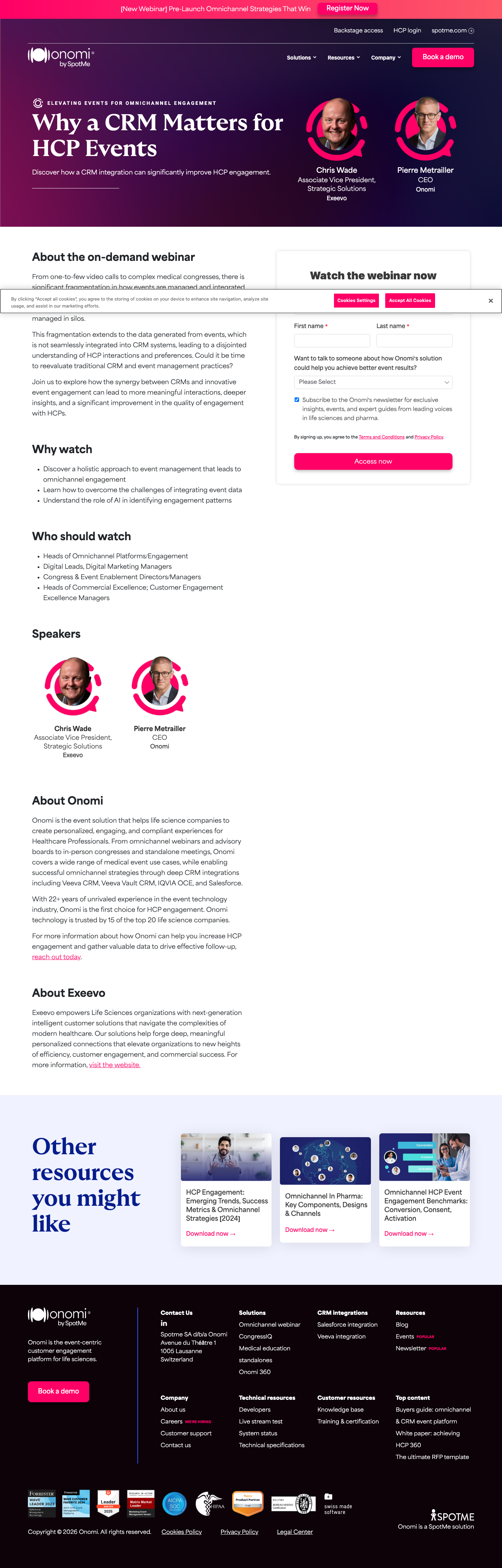 Why a CRM Matters forHCP Events - event thumbnail